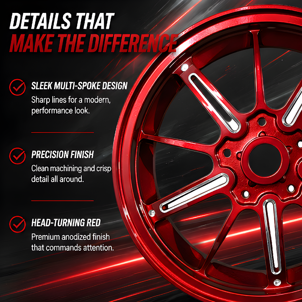 Vespa 150 Style 03 Rim Set - Red thumbnail 2