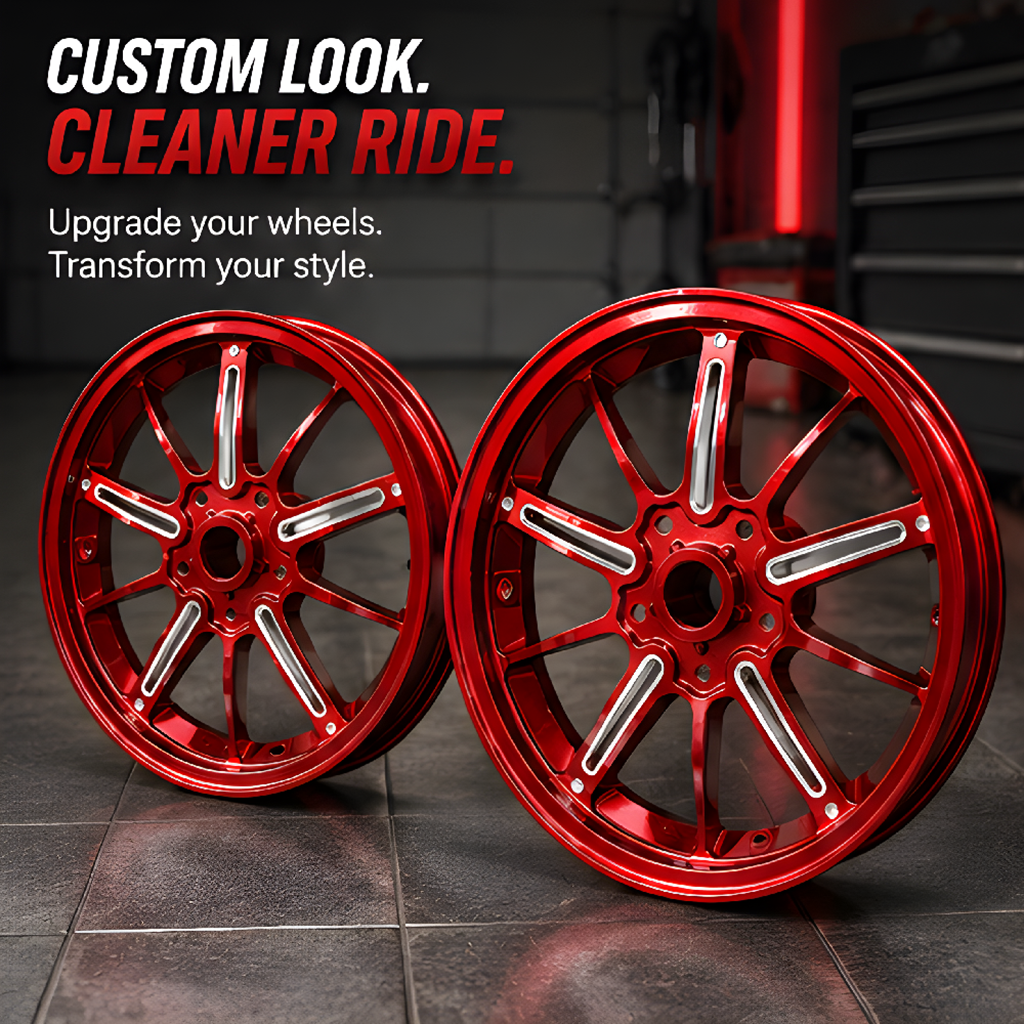 Vespa 150 Style 03 Rim Set - Red thumbnail 3