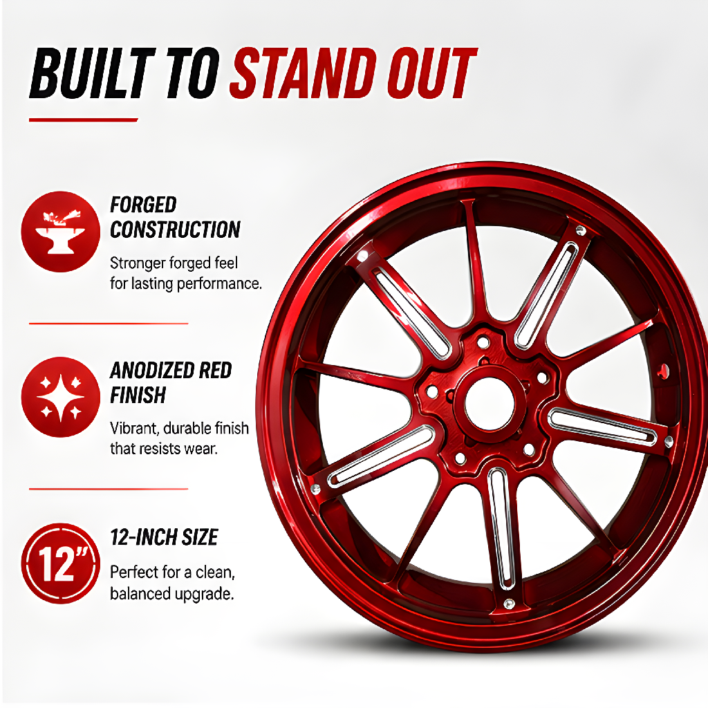 Vespa 150 Style 03 Rim Set - Red thumbnail 4