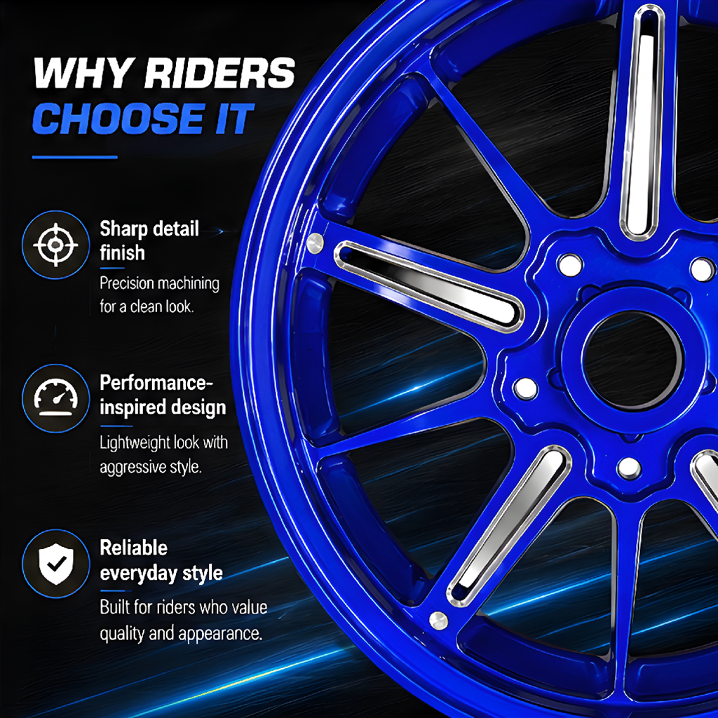 Vespa 150 Style 03 Rim Set - Blue thumbnail 2