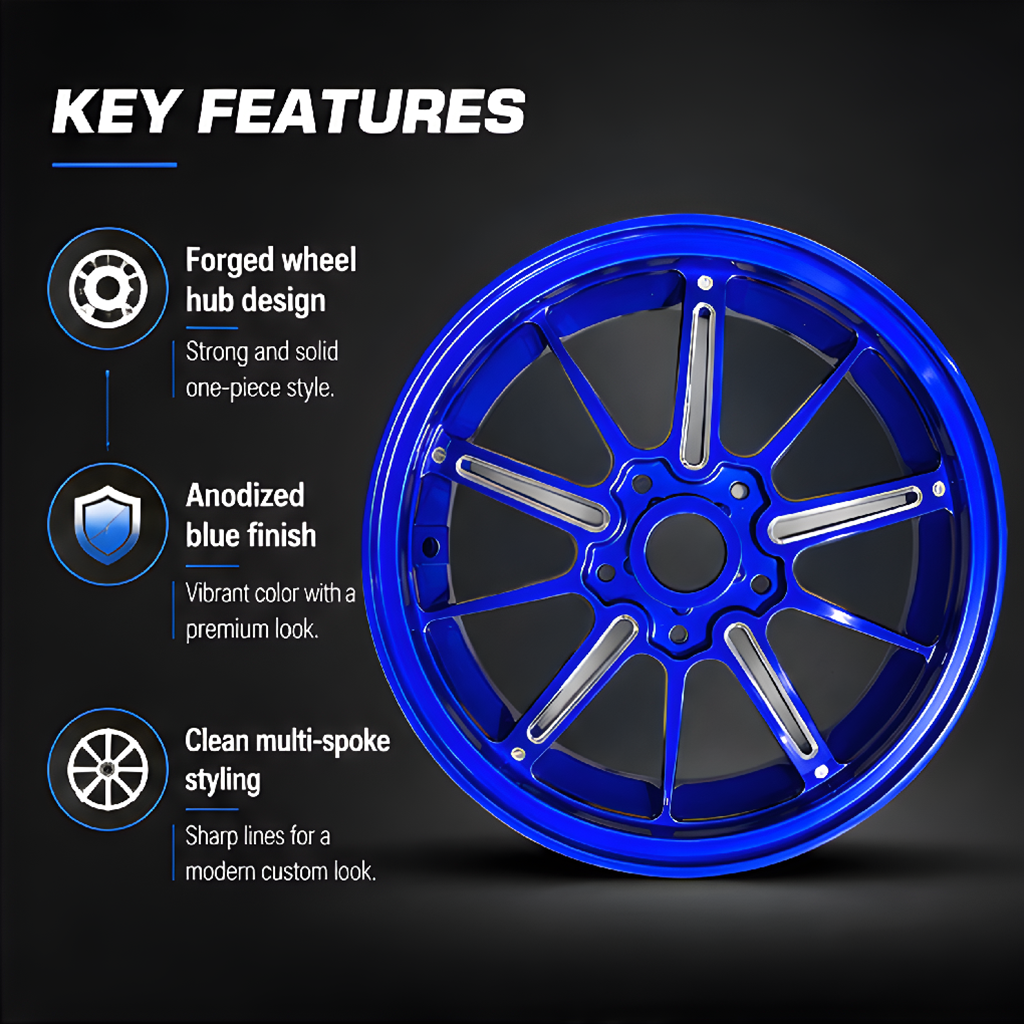 Vespa 150 Style 03 Rim Set - Blue thumbnail 4