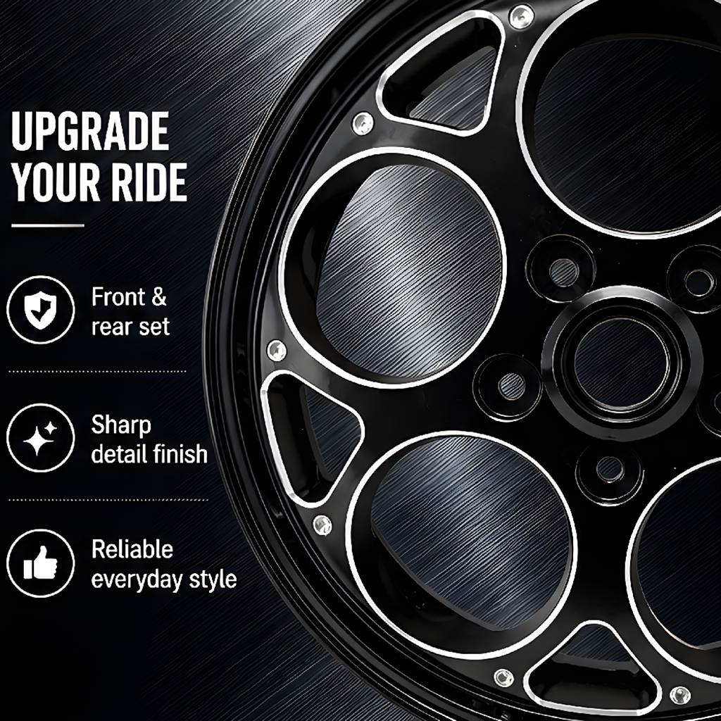 Vespa 150 Style 01 Rim Set - Black thumbnail 2