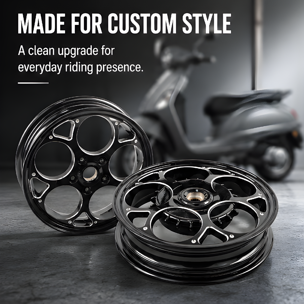 Vespa 150 Style 01 Rim Set - Black thumbnail 3