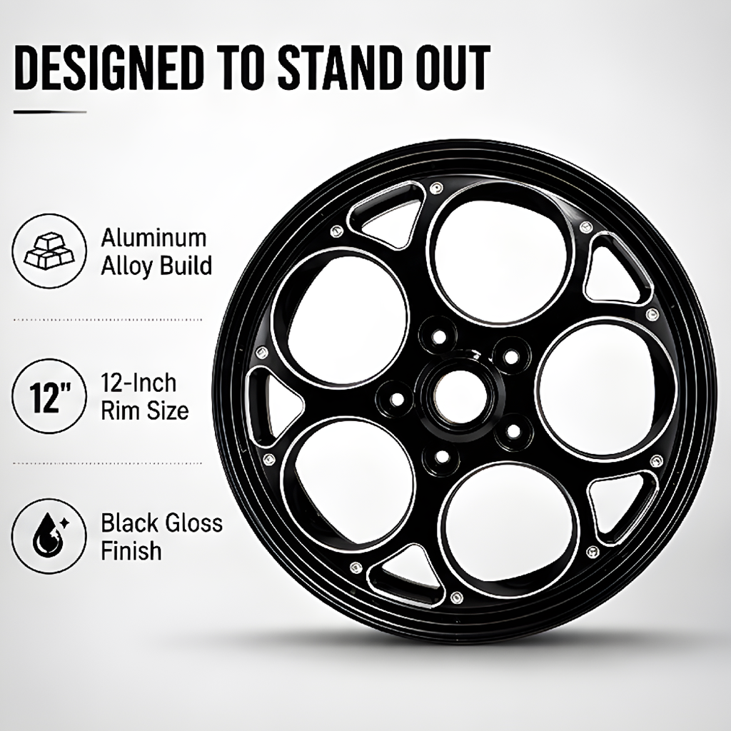 Vespa 150 Style 01 Rim Set - Black thumbnail 4