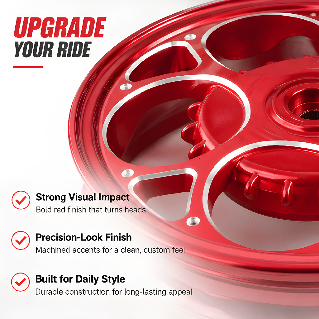 Vespa 150 Style 01 Rim Set - Red thumbnail 2