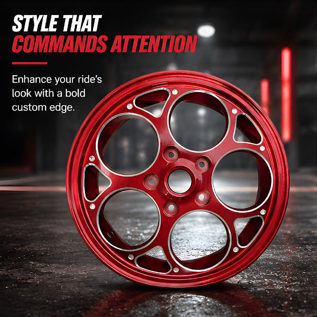Vespa 150 Style 01 Rim Set - Red thumbnail 3
