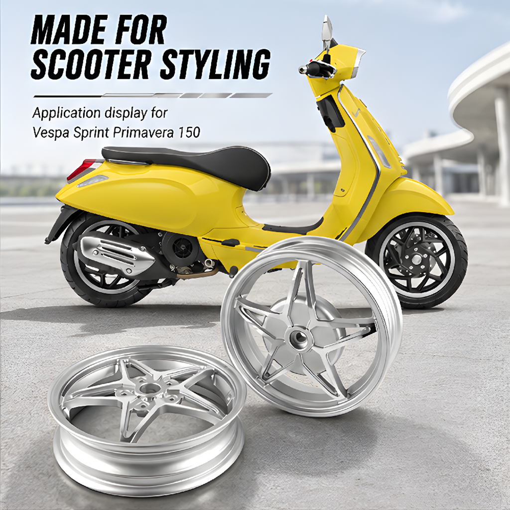 Vespa 150 Five-star Style Rim Set - Silver thumbnail 3
