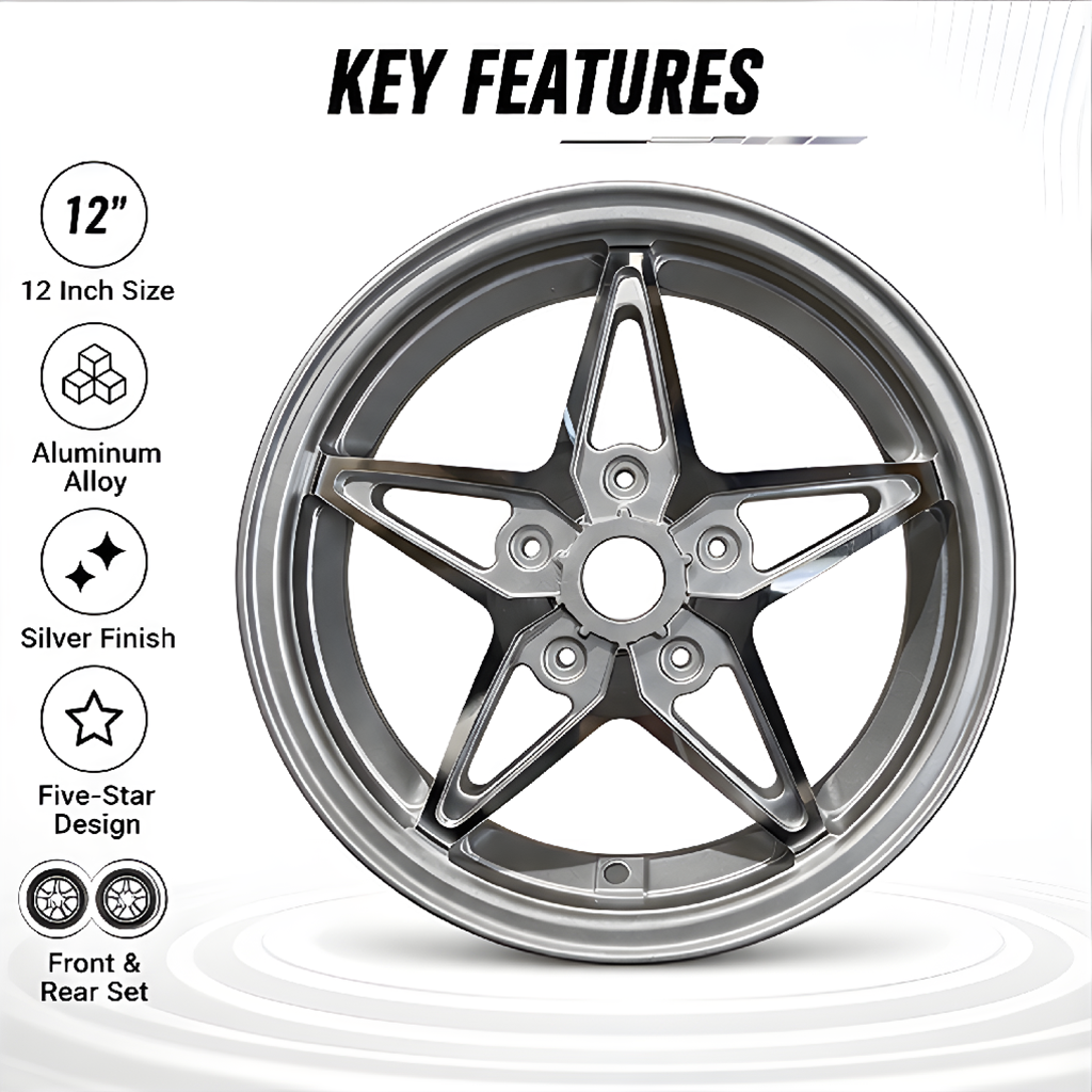 Vespa 150 Five-star Style Rim Set - Silver thumbnail 4