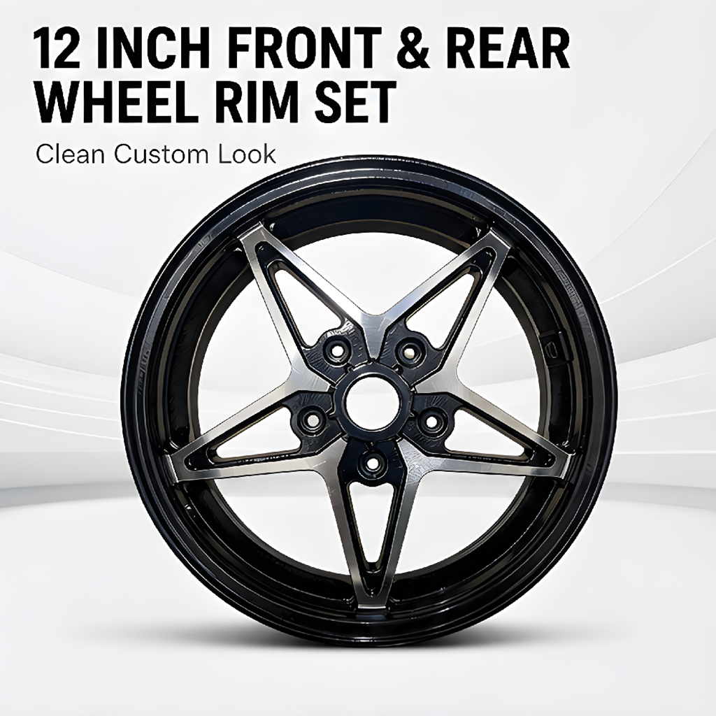Vespa 150 Five-star Style Rim Set - Black