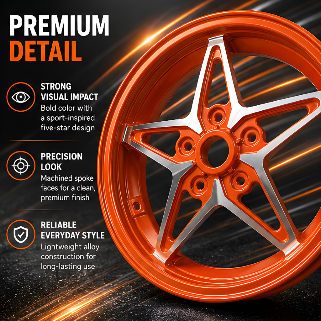 Vespa 150 Five-star Style Rim Set - Orange thumbnail 2