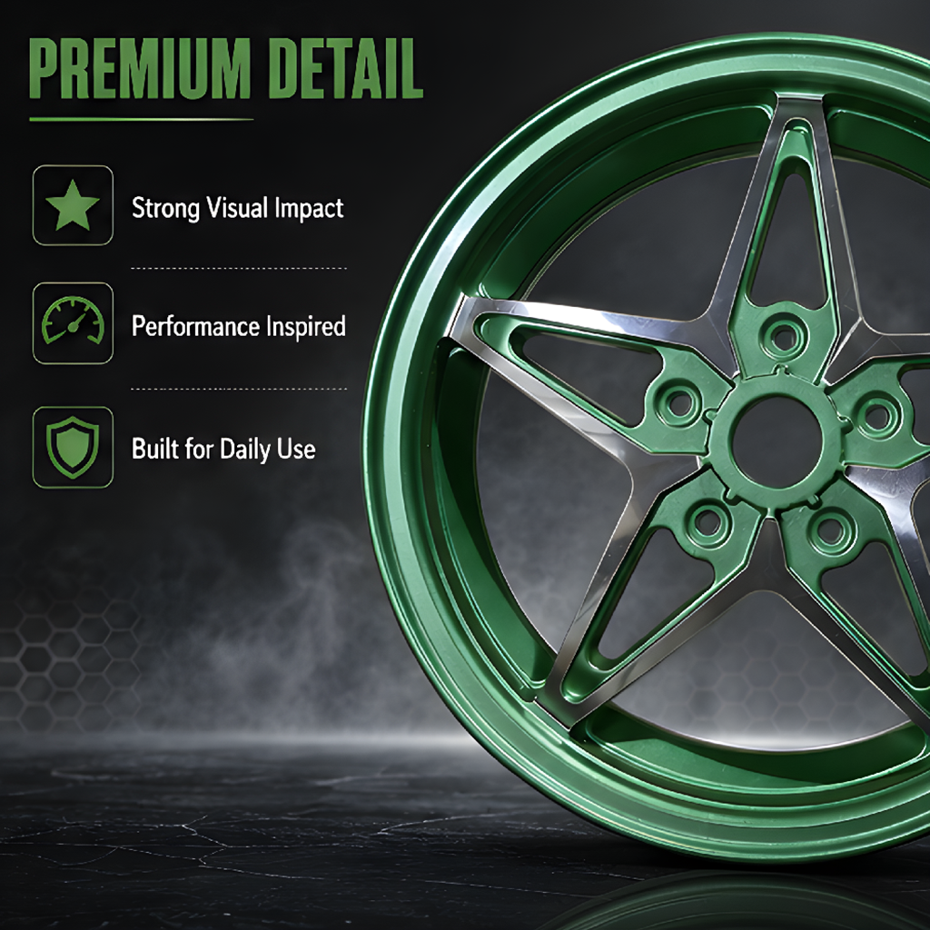 Vespa 150 Five-star Style Rim Set - Green thumbnail 2