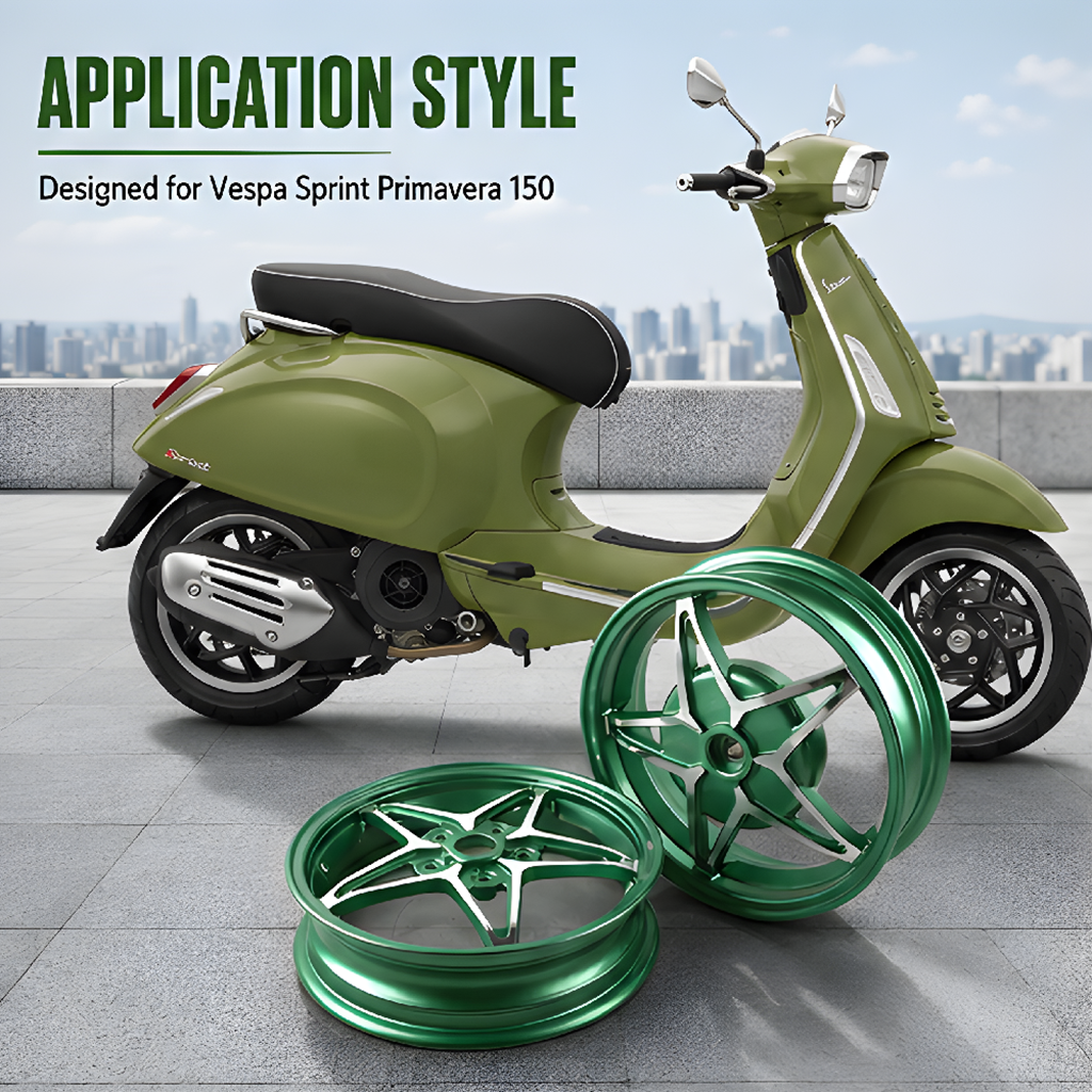 Vespa 150 Five-star Style Rim Set - Green thumbnail 3