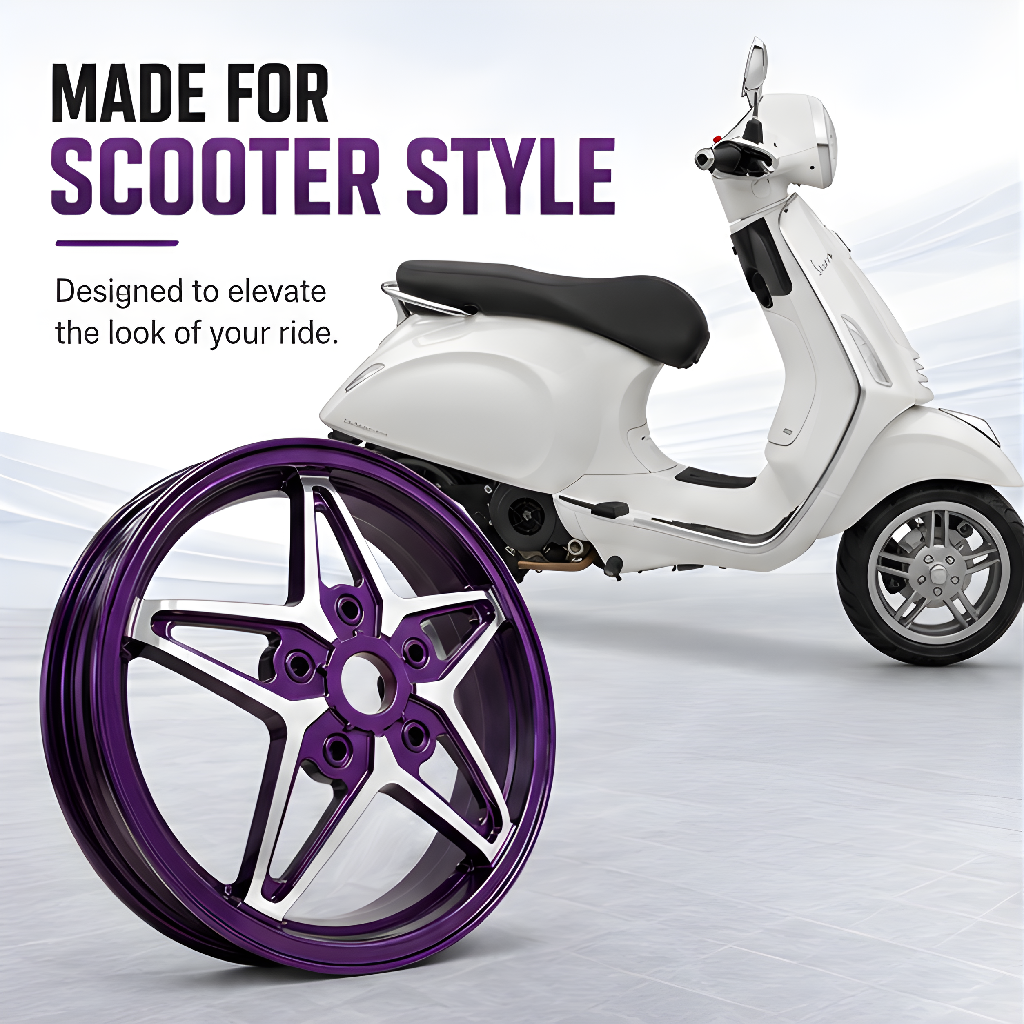 Vespa 150 Five-star Style Rim Set - Purple thumbnail 3