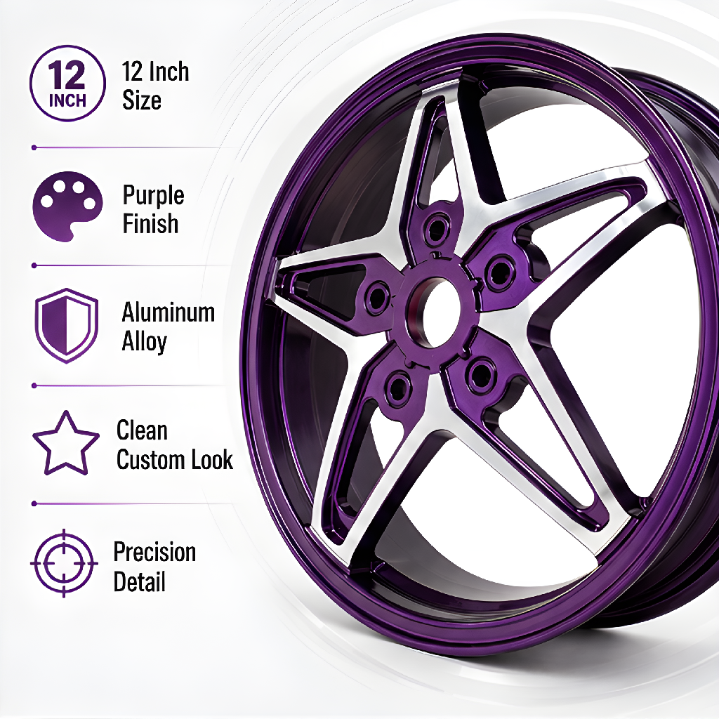 Vespa 150 Five-star Style Rim Set - Purple thumbnail 4